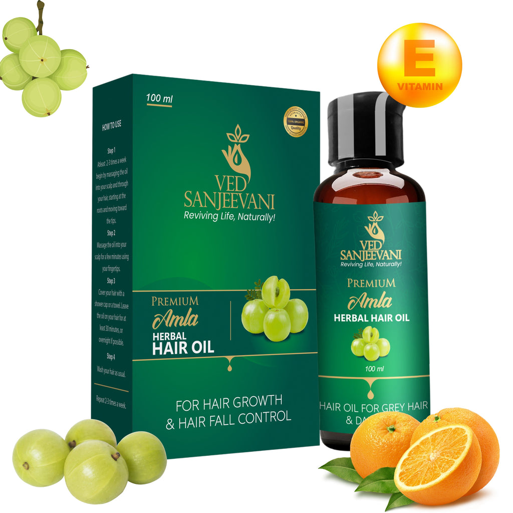 Amla Herbal Hair Oil – Ayurvedic hair oil for strong roots, hair growth, and deep nourishment