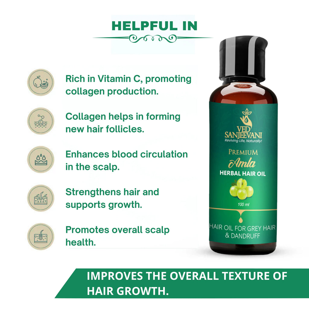 Amla Herbal Hair Oil – Ayurvedic hair oil for strong roots, hair growth, and deep nourishment
