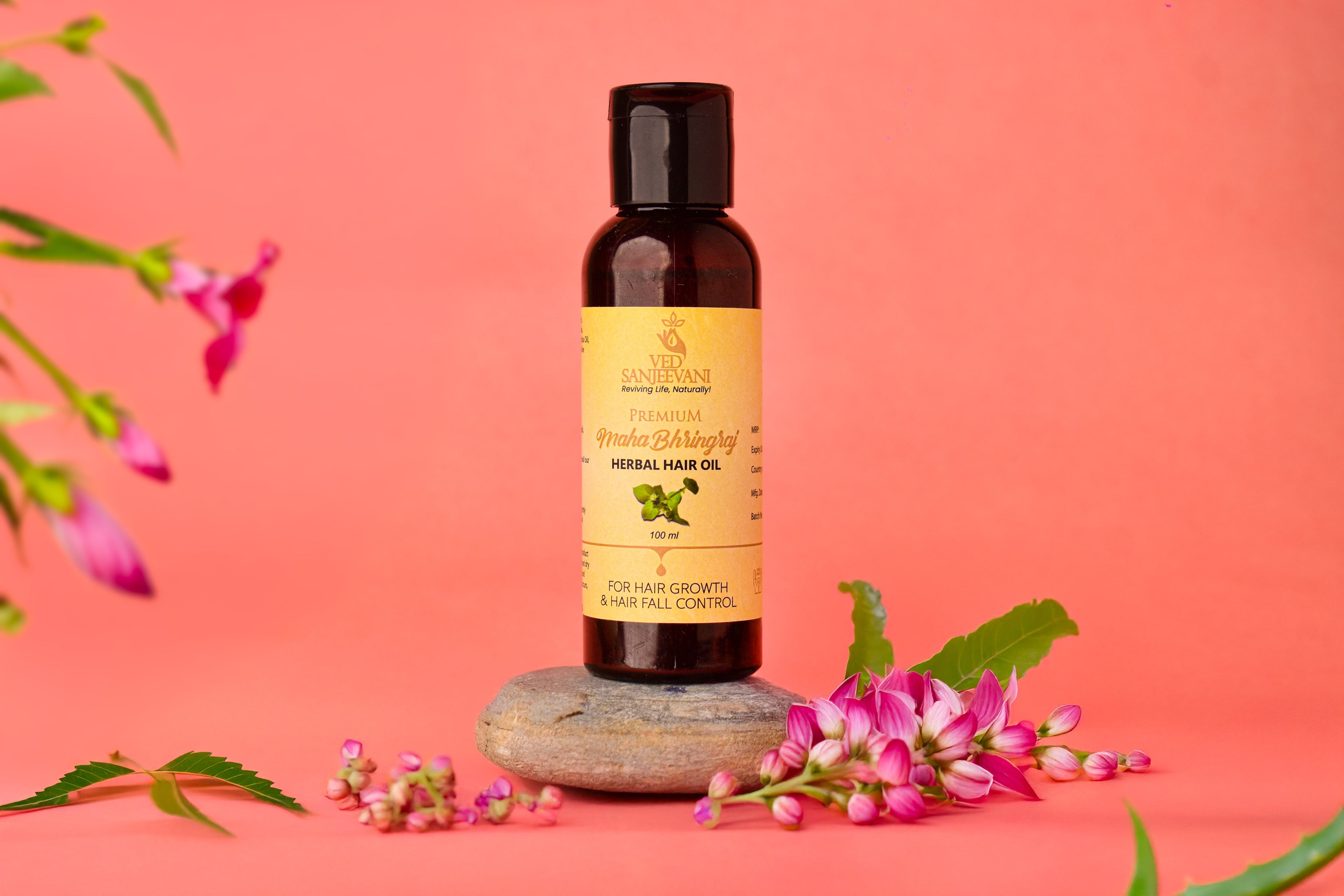 Maha Bhringraj Herbal Hair Oil – Ayurvedic oil for hair growth, scalp nourishment, and reduced hair fall