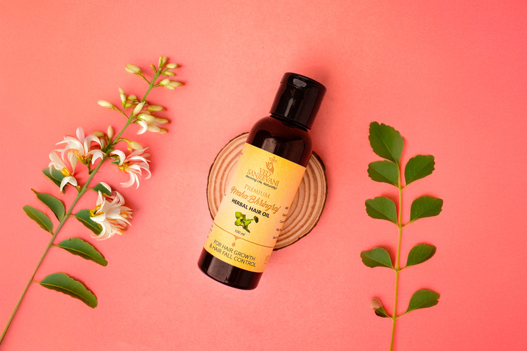 Maha Bhringraj Herbal Hair Oil – Ayurvedic oil for hair growth, scalp nourishment, and reduced hair fall