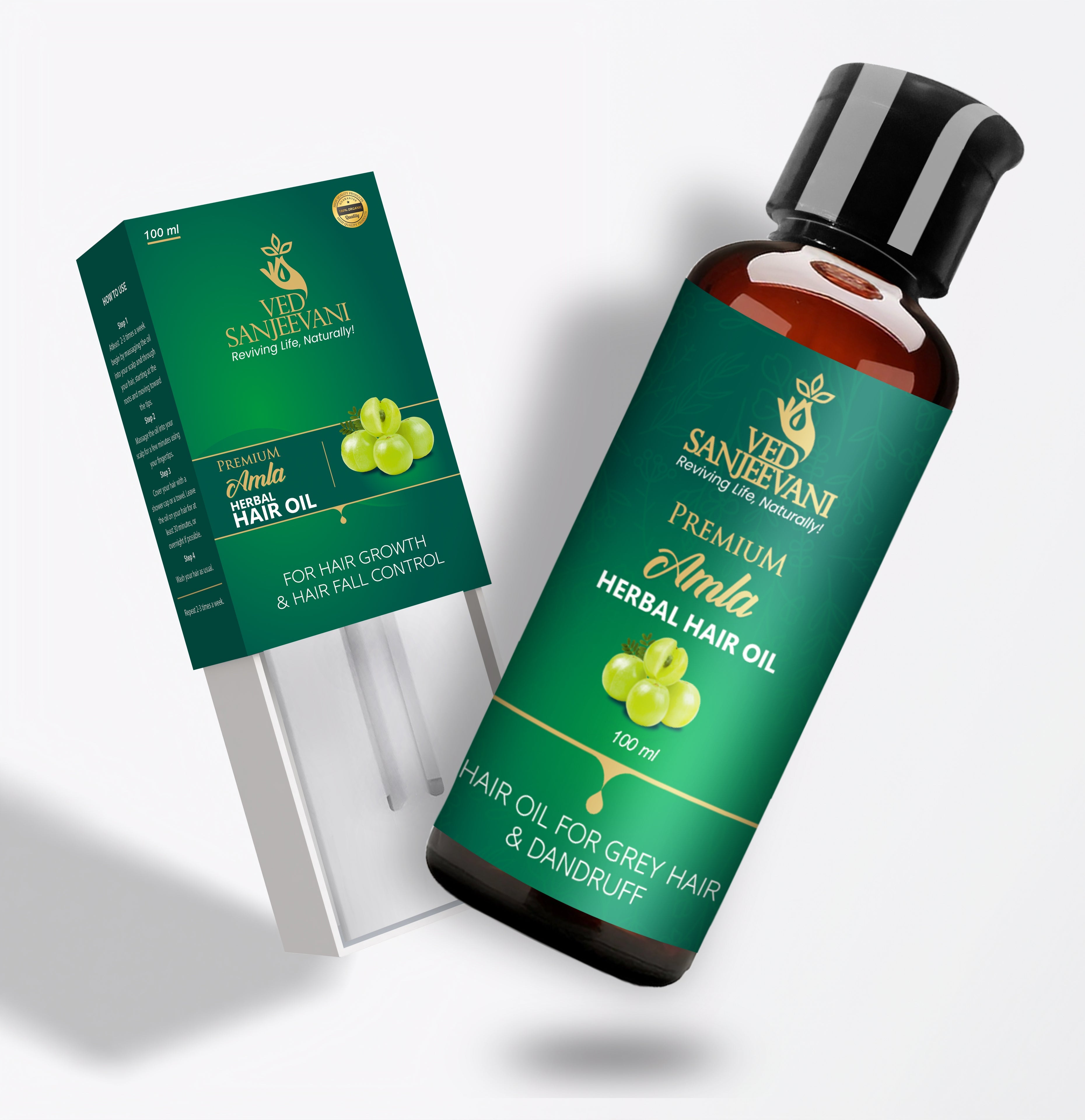 Amla Herbal Hair Oil – Ayurvedic hair oil for strong roots, hair growth, and deep nourishment
