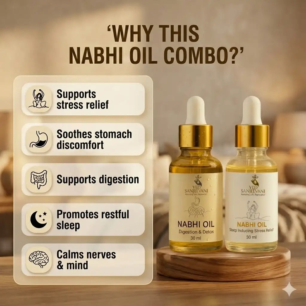COMBO of Digestion & Sleep – Ayurvedic Nabhi Oils for Gut Health & Deep Relaxation