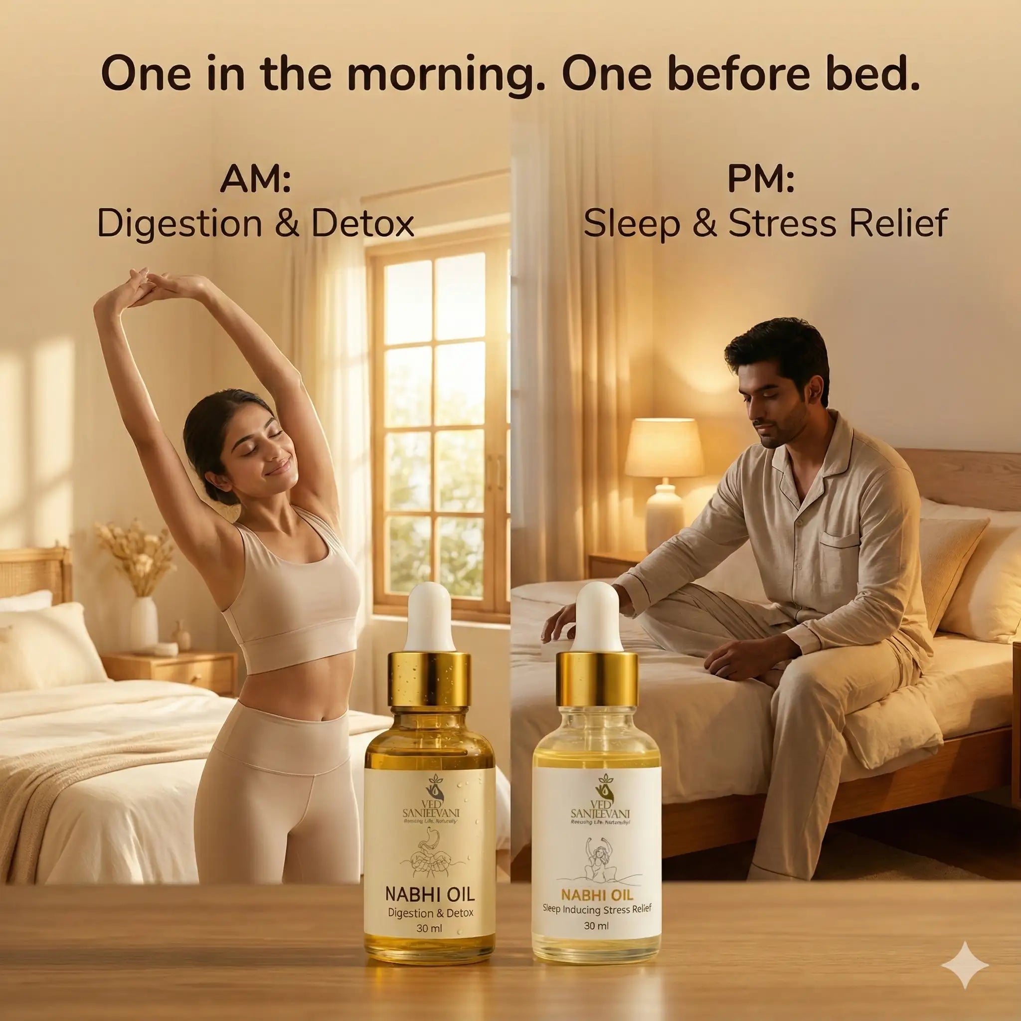 COMBO of Digestion & Sleep – Ayurvedic Nabhi Oils for Gut Health & Deep Relaxation