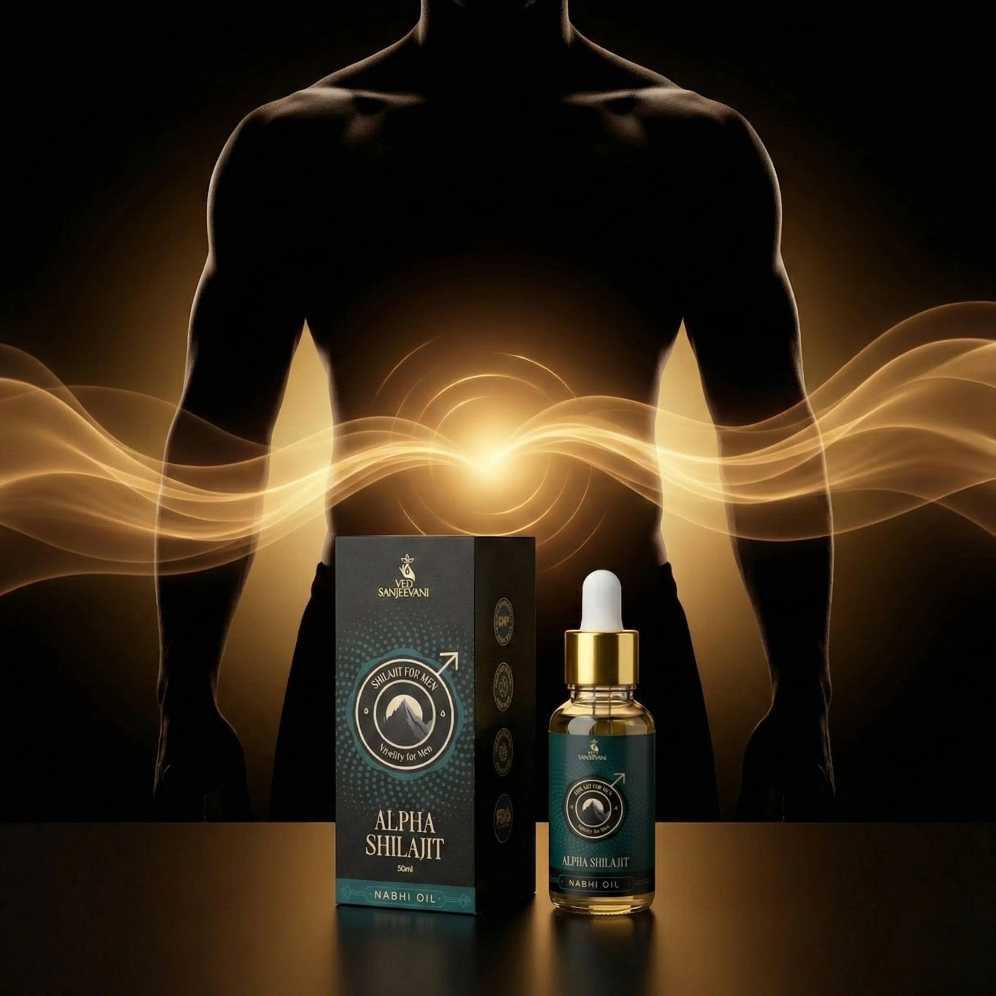 Alpha Shilajit Nabhi Oil for Men